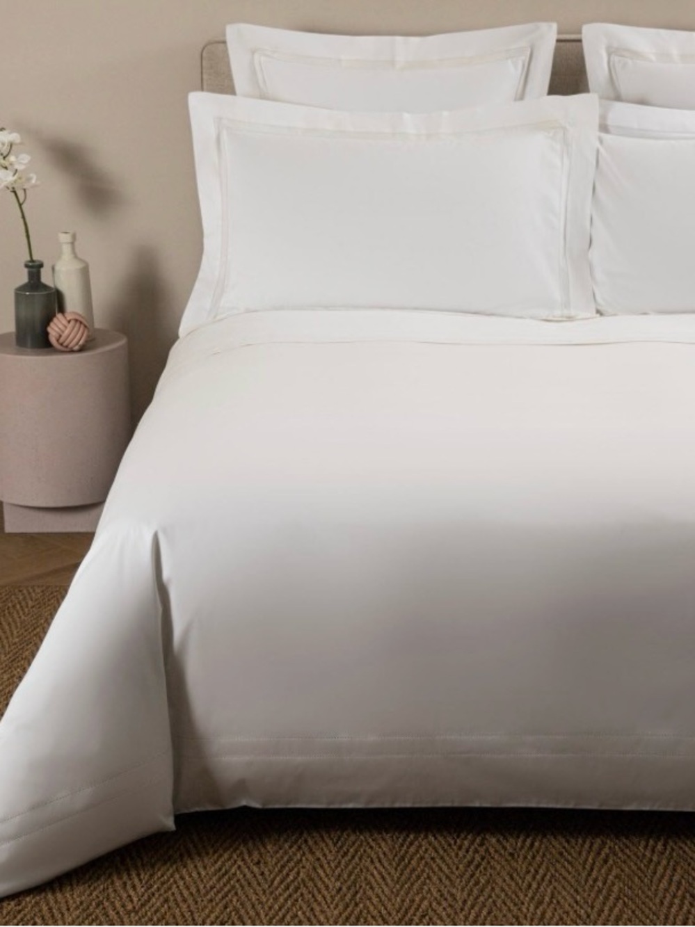Fratte Doppio Ajour Duvet Cover White 265x230 Cm king new outages